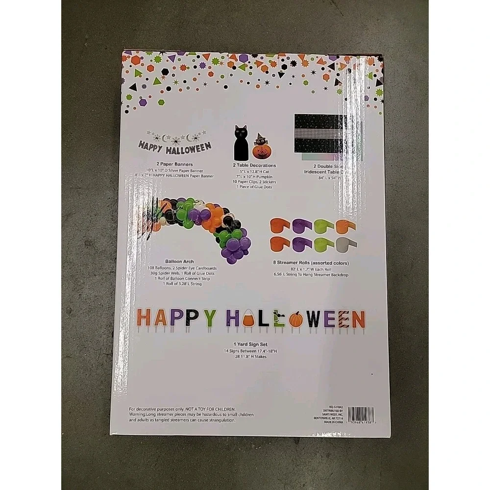 Happy Halloween Theme Party Kit 136-Piece Decoration Bundle‎